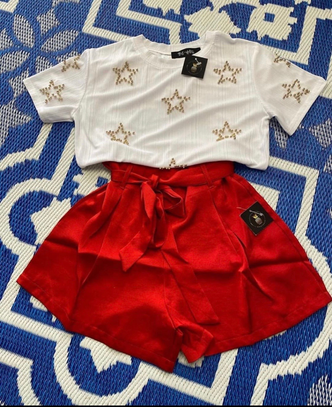 Red Silk Short