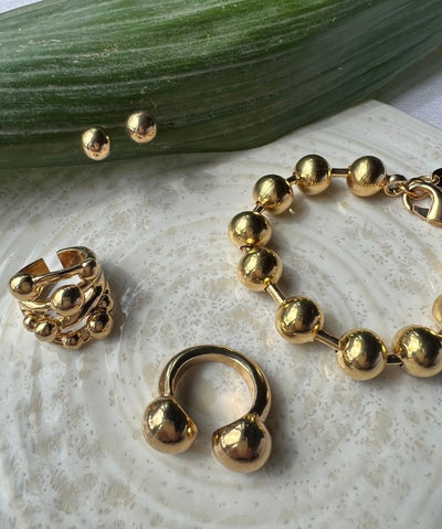 Simplicity Button Tucco Gold