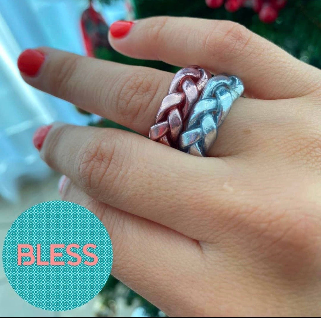 Sortijas Trenzadas Bless (Medium)