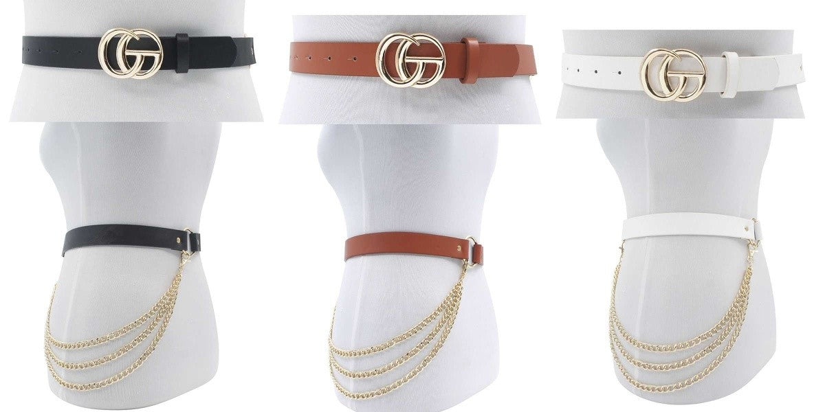 Gold GG Belt (Black & Brown)- Cadenas