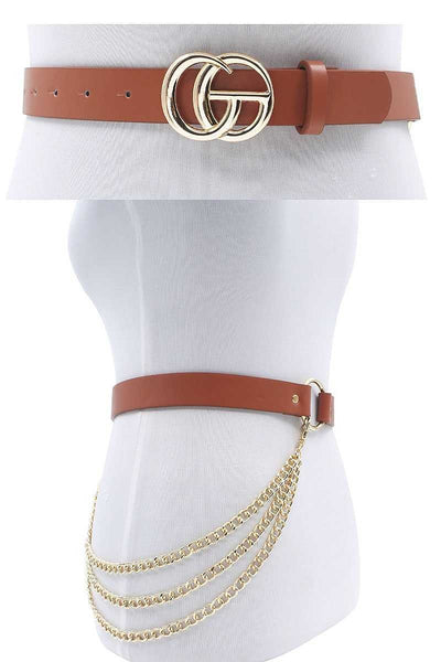 Gold GG Belt (Black & Brown)- Cadenas