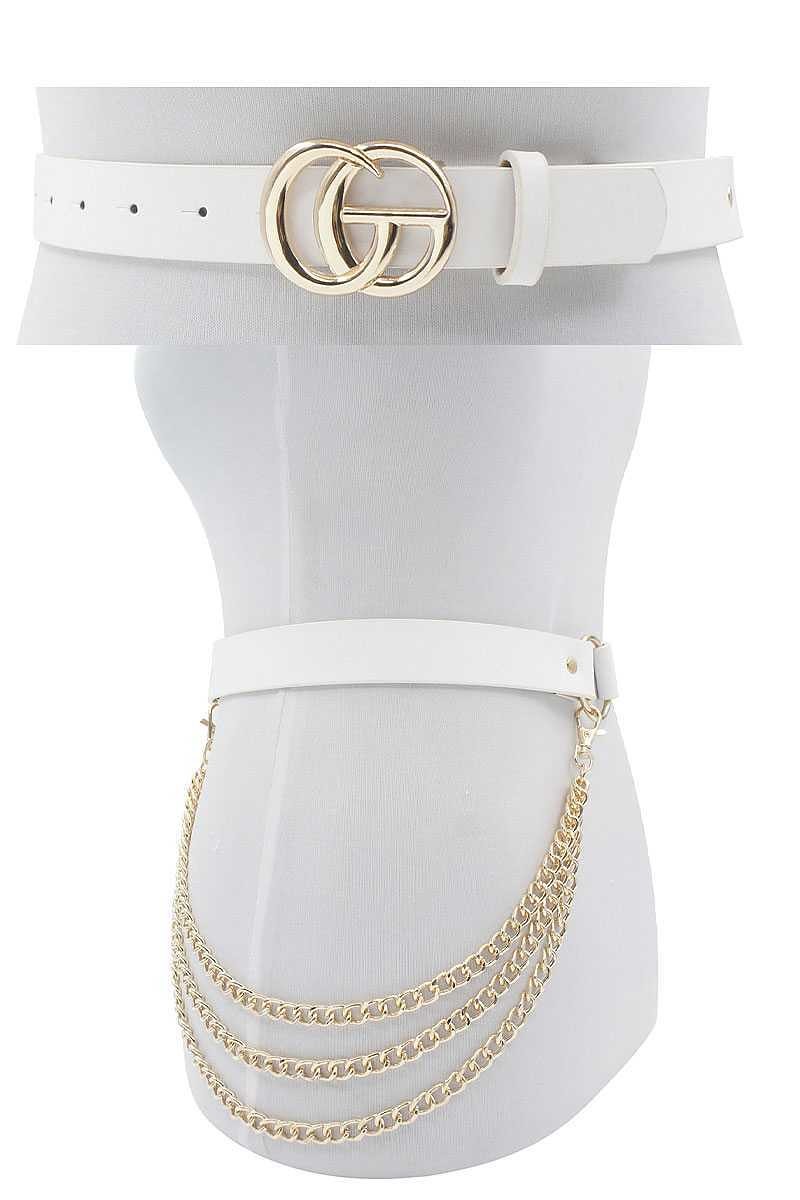 Gold GG Belt (Black & Brown)- Cadenas
