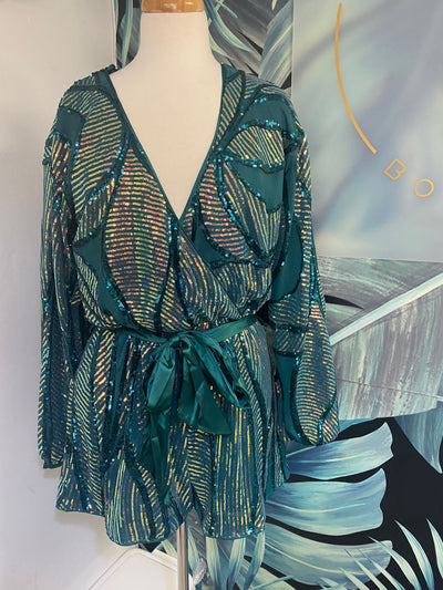 Samantha Sequin Romper