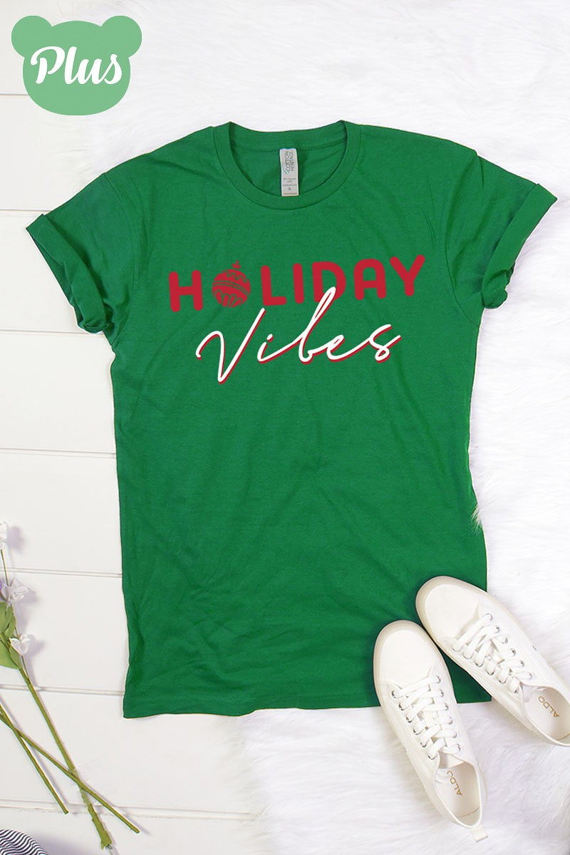 Holiday Vibes T Shirt (Verdes) (Blancas)