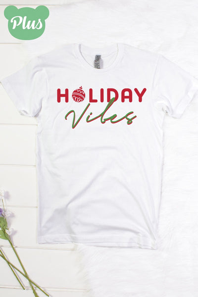 Holiday Vibes T Shirt (Verdes) (Blancas)